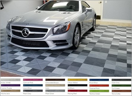 PremierTrax custom garage floor tiles