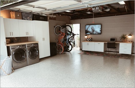 Custom cabinets for laundry room and garage