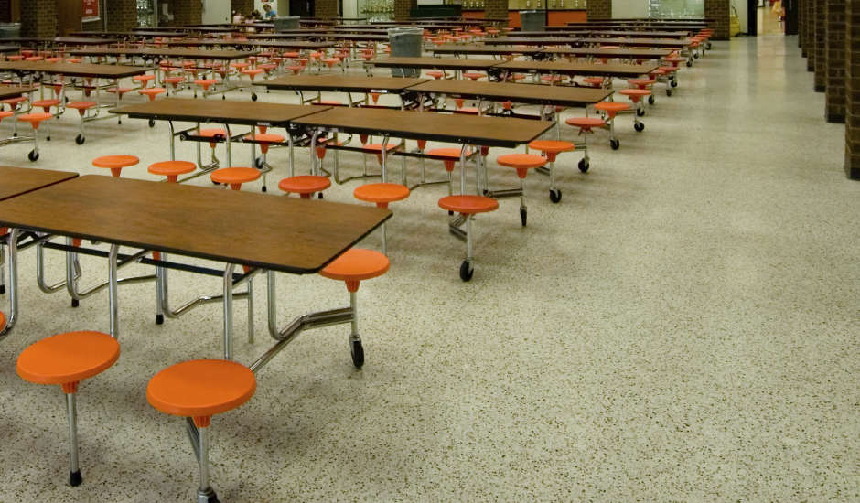 commercial flooring cafeteria education