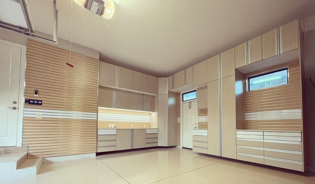 Tan-modern-light-wood-garage-storage-system