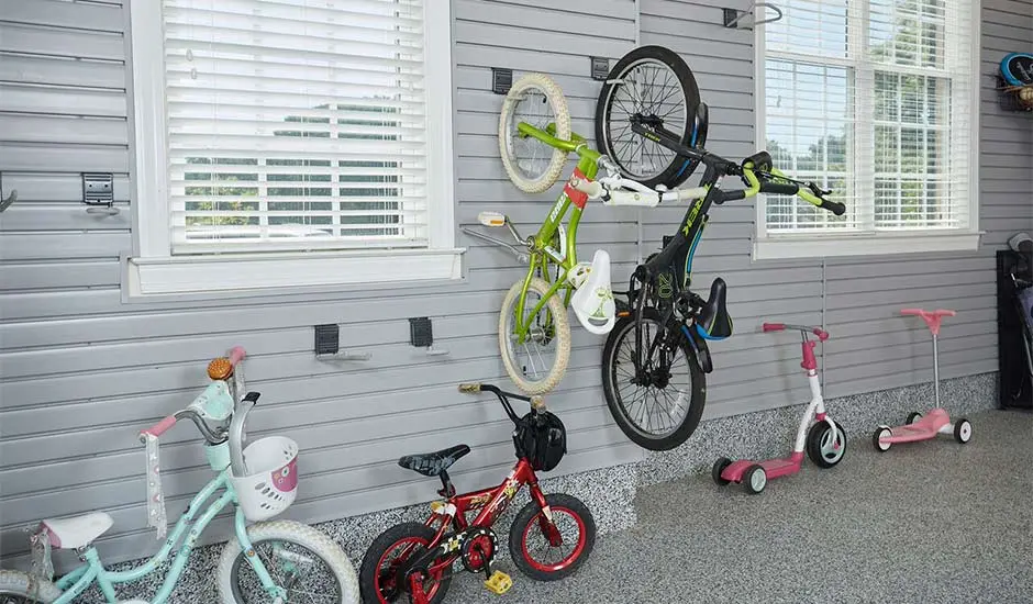 vertical wall storage slatwall for bikes
