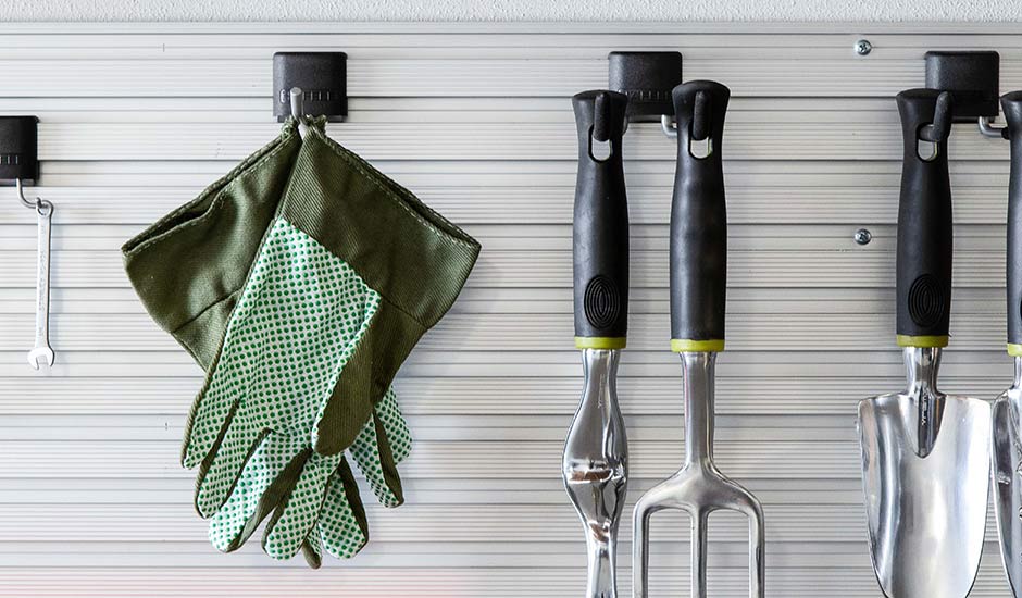 vertical wall storage hooks with tools